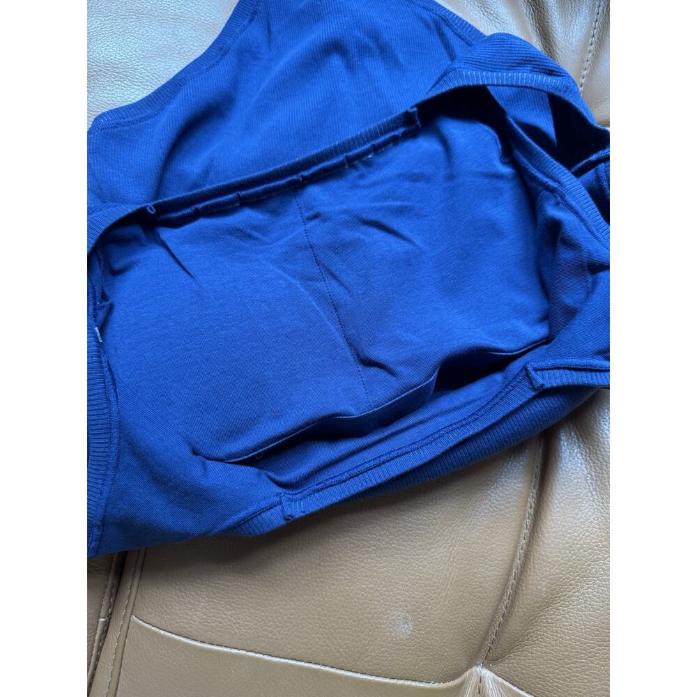 NWT Gap Body Navy Blue Ribbed Thong One Piece Bodysuit Women’s Size Medium - Picture 6 of 7